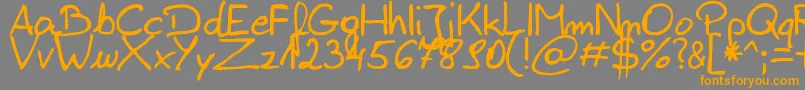 ZaiEdsloppysimple Font – Orange Fonts on Gray Background