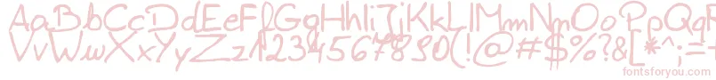 ZaiEdsloppysimple Font – Pink Fonts on White Background