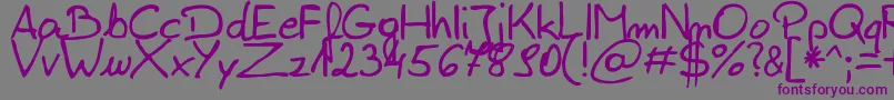 ZaiEdsloppysimple Font – Purple Fonts on Gray Background