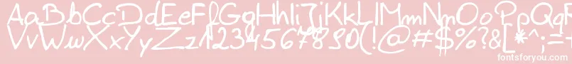 ZaiEdsloppysimple Font – White Fonts on Pink Background