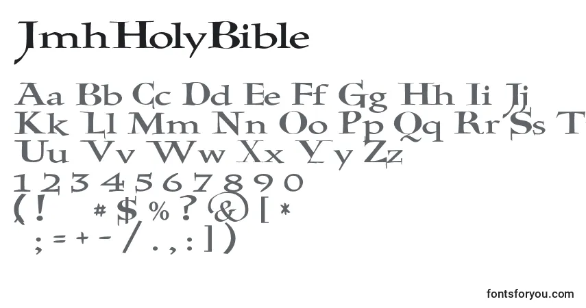 Schriftart JmhHolyBible – Alphabet, Zahlen, spezielle Symbole