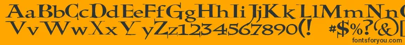 JmhHolyBible-Schriftart – Schwarze Schriften auf orangefarbenem Hintergrund