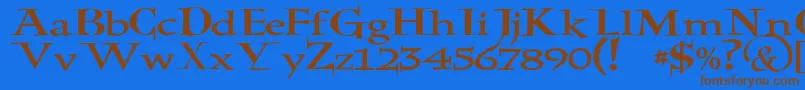 JmhHolyBible Font – Brown Fonts on Blue Background