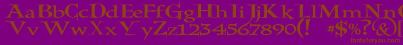 JmhHolyBible-Schriftart – Braune Schriften auf violettem Hintergrund