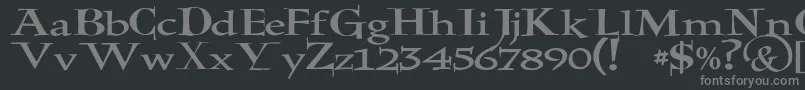 JmhHolyBible Font – Gray Fonts on Black Background