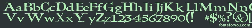 JmhHolyBible Font – Green Fonts on Black Background