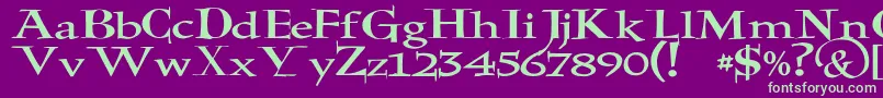 fuente JmhHolyBible – Fuentes Verdes Sobre Fondo Morado