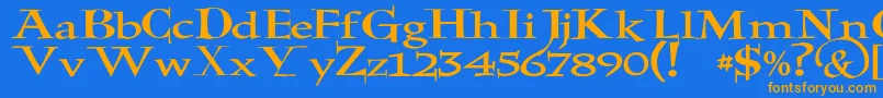 Шрифт JmhHolyBible – оранжевые шрифты на синем фоне