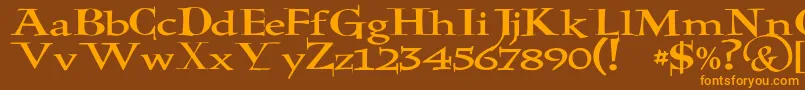 JmhHolyBible Font – Orange Fonts on Brown Background