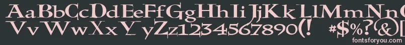 JmhHolyBible Font – Pink Fonts on Black Background