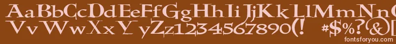 Шрифт JmhHolyBible – розовые шрифты на коричневом фоне
