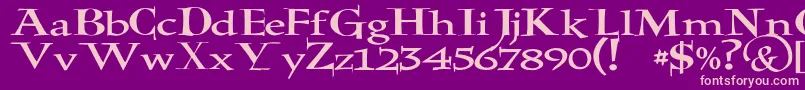 JmhHolyBible Font – Pink Fonts on Purple Background