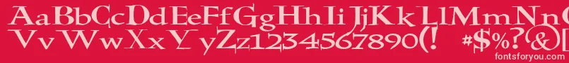 JmhHolyBible Font – Pink Fonts on Red Background