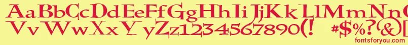 JmhHolyBible Font – Red Fonts on Yellow Background