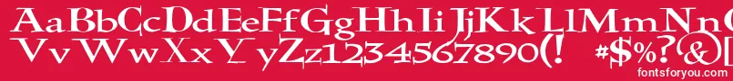 JmhHolyBible Font – White Fonts on Red Background