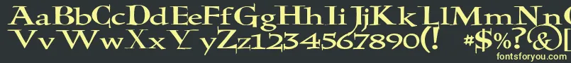 JmhHolyBible Font – Yellow Fonts on Black Background