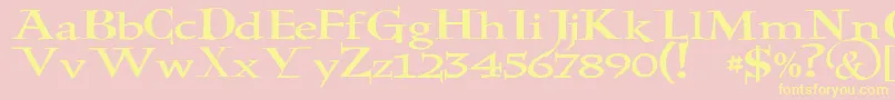 Weitere Informationen zur JmhHolyBible-Schriftart JmhHolyBible-Schriftart – Gelbe Schriften auf rosa Hintergrund
