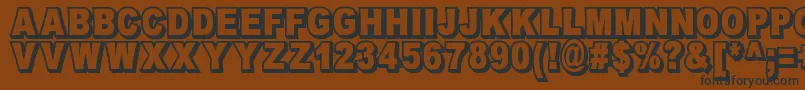OmniblackOutlineDemo Font – Black Fonts on Brown Background
