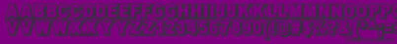 フォントOmniblackOutlineDemo – 紫の背景に黒い文字