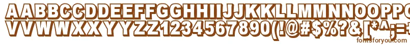 Шрифт OmniblackOutlineDemo – коричневые шрифты на белом фоне