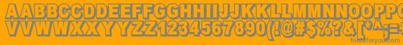 Шрифт OmniblackOutlineDemo – серые шрифты на оранжевом фоне