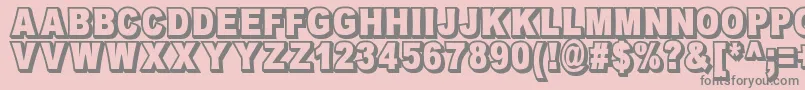 OmniblackOutlineDemo-Schriftart – Graue Schriften auf rosa Hintergrund