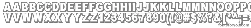 Шрифт OmniblackOutlineDemo – серые шрифты на белом фоне