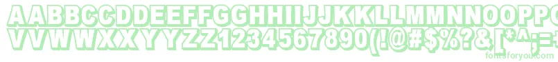 Шрифт OmniblackOutlineDemo – зелёные шрифты на белом фоне
