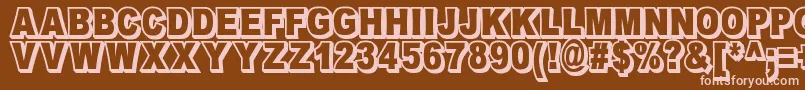 OmniblackOutlineDemo Font – Pink Fonts on Brown Background