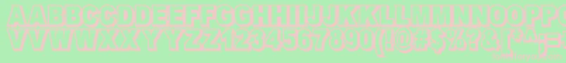 OmniblackOutlineDemo Font – Pink Fonts on Green Background
