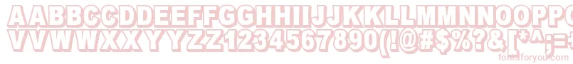 フォントOmniblackOutlineDemo – 白い背景にピンクのフォント