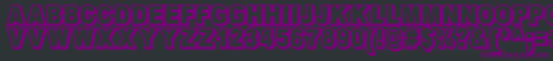 OmniblackOutlineDemo-fontti – violetit fontit mustalla taustalla