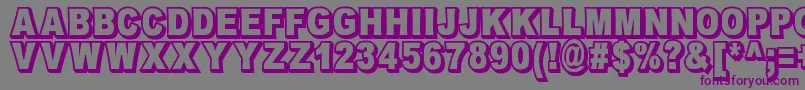 Шрифт OmniblackOutlineDemo – фиолетовые шрифты на сером фоне
