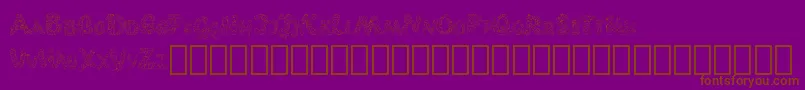 Popcornebo Font – Brown Fonts on Purple Background