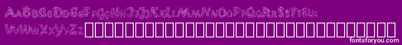 Popcornebo Font – White Fonts on Purple Background