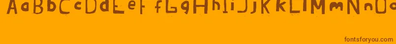 Czcionka Brandon02ErcJuly2008 – brązowe czcionki na pomarańczowym tle
