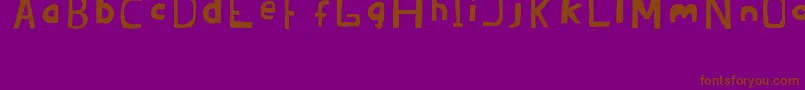 Brandon02ErcJuly2008 Font – Brown Fonts on Purple Background