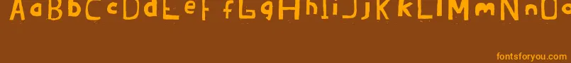 Шрифт Brandon02ErcJuly2008 – оранжевые шрифты на коричневом фоне