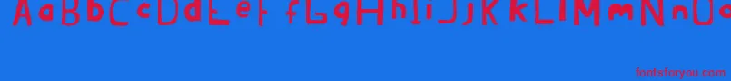 Brandon02ErcJuly2008-Schriftart – Rote Schriften auf blauem Hintergrund