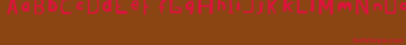 Brandon02ErcJuly2008 Font – Red Fonts on Brown Background