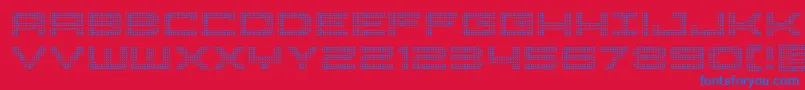 Pocketballcond Font – Blue Fonts on Red Background