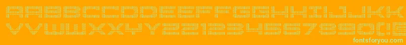 Pocketballcond Font – Green Fonts on Orange Background