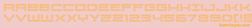 Pocketballcond Font – Orange Fonts on Pink Background