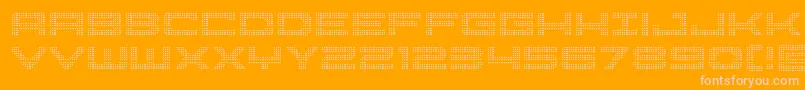 Pocketballcond Font – Pink Fonts on Orange Background