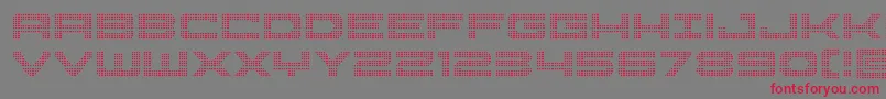 Pocketballcond Font – Red Fonts on Gray Background