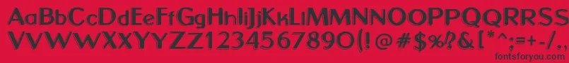 SunsetBoulevard Font – Black Fonts on Red Background