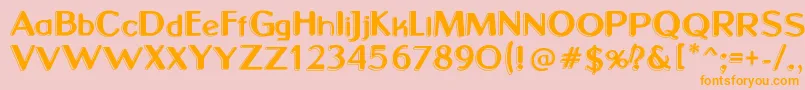 SunsetBoulevard Font – Orange Fonts on Pink Background