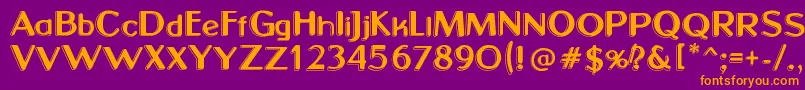 SunsetBoulevard Font – Orange Fonts on Purple Background