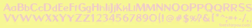 SunsetBoulevard Font – Pink Fonts on Yellow Background