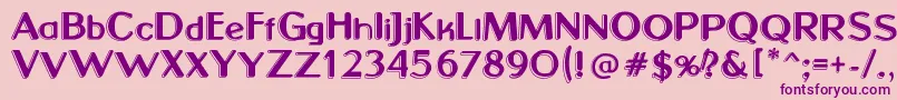 SunsetBoulevard Font – Purple Fonts on Pink Background